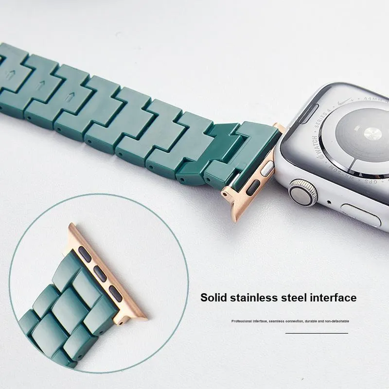 CHRROTA Watch Band Apple Compatibility 38/40/41/42/44/45/49mm Acrylic Material-2