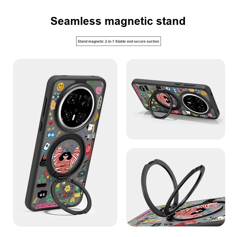 Marsfield Acrylic Material Skin Friendly 360 Rotating Pivot Case Phone Cases Compatibility  Huawei Mate 70/60/50/40 Pro-3