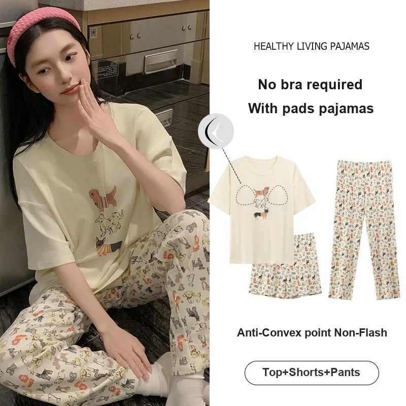 DanceBees Pajama Set Women's Apricot-4