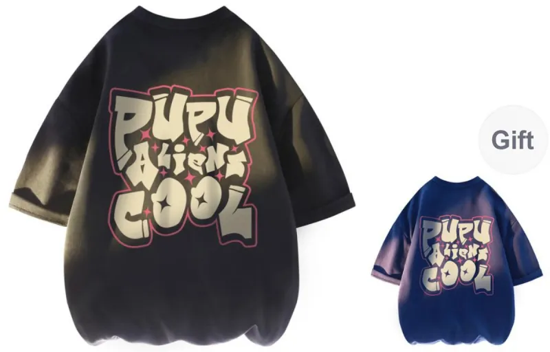 PUPU ALIENS T-Shirt Summer Unisex-12