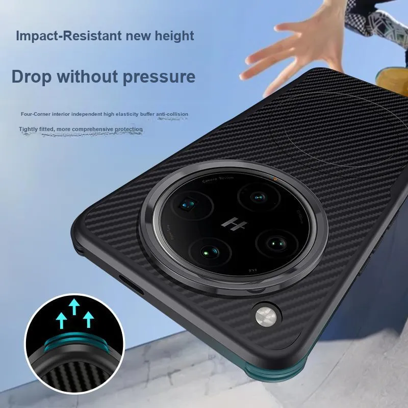 YUBEN TPU Material Kevlar Texture Magnetic Phone Cases Compatibility OPPO Reno 13/12/Find X8/X7/Pro/Ultra-1