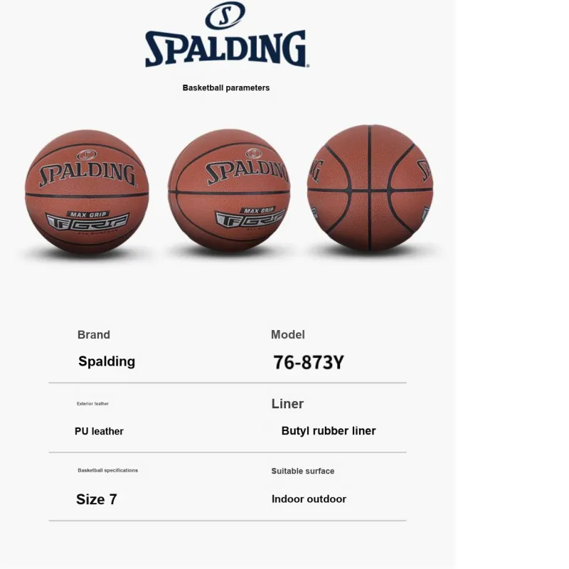 SPALDING TF Collection Griffin Grip PU Basketball Brown Size 7 Ball Training Match Unisex-2