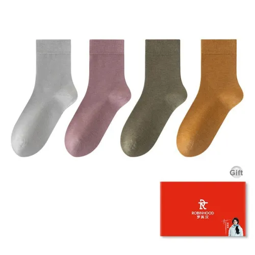 ROBINHOOD Mid Calf Socks Women's 4 Pack