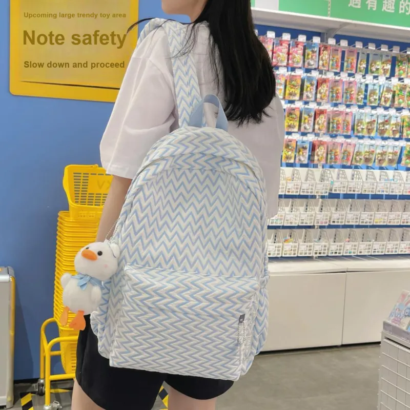 URBAN FOREST Nylon Backpack Unisex Yellow/Light Green/Light Blue/Pink/Silver-21