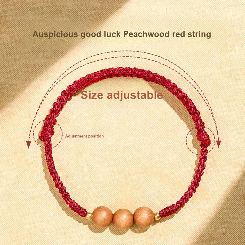 Xiang Yin Peachwood Wooden Bracelets Unisex-3