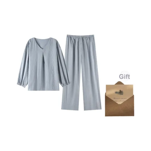 ZumashL Пижамный комплект женский Святой Грааль синий