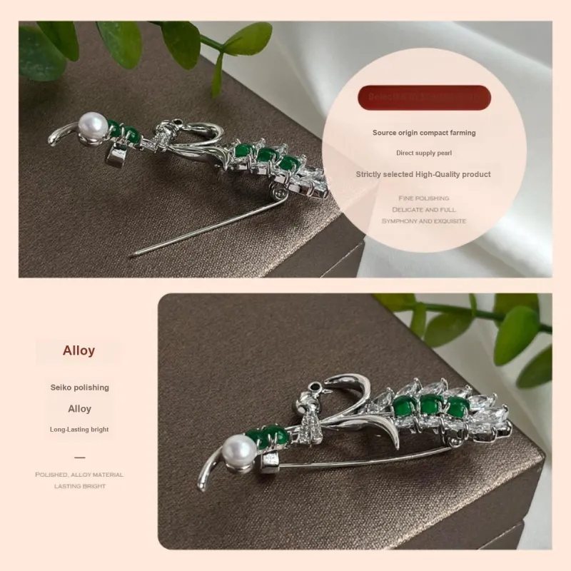 PEARL QUEEN Freshwater Pearl Brooches Unisex-1