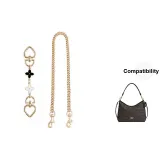 Black White Four-Leaf Clover+Decorative Chain 45cm Set