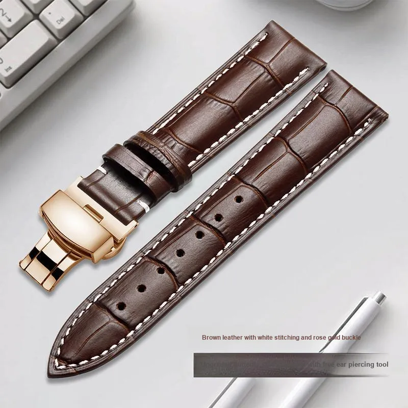 ZHISHENG MIDO DW Tissot Casio Omega CK Compatibility Watch Band 12~24mm Genuine Leather Material-14