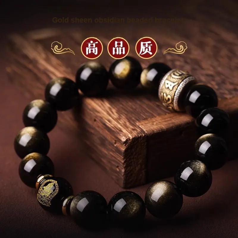 The Thousand Seals Family Obsidian Bracelets Unisex-2