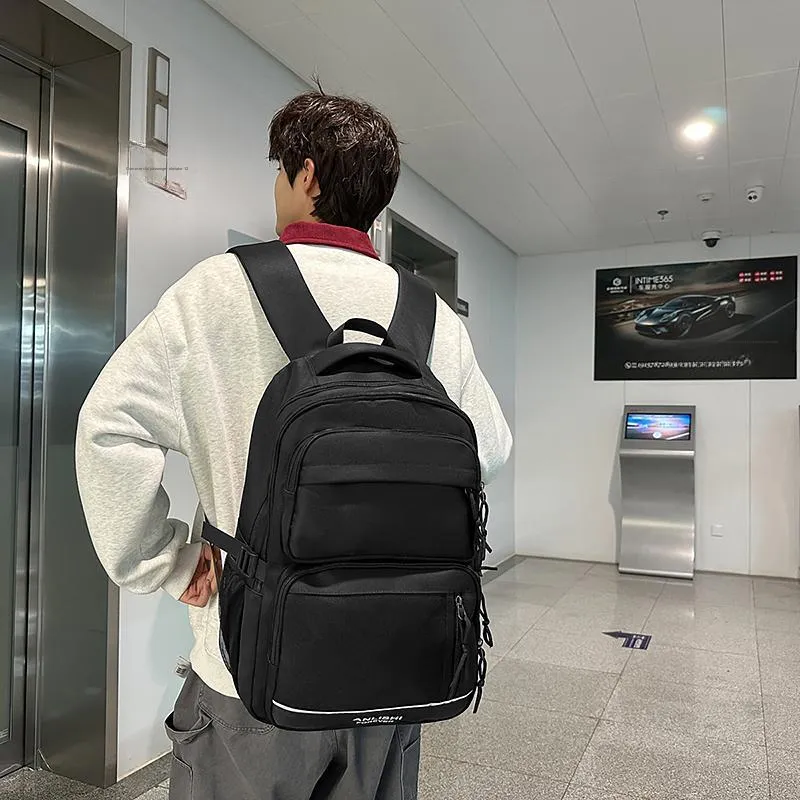 GOBLIN SHARKS 1759 Nylon Backpack Regular Unisex White/Black/Gray/Red-9