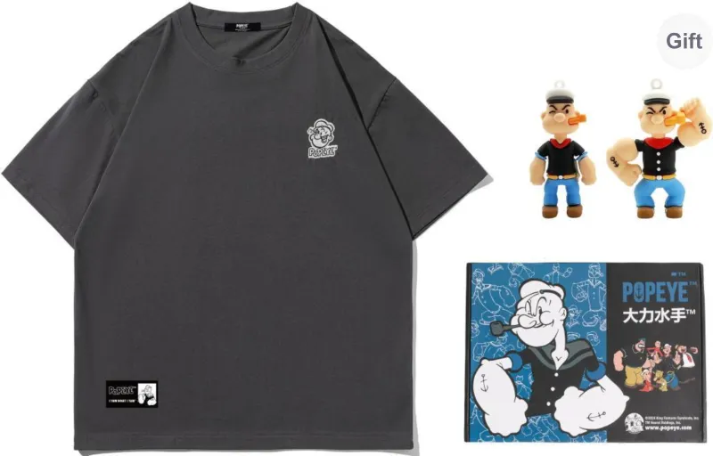 POPEYE T Shirt Summer Unisex Includes Gift Box Sets-11