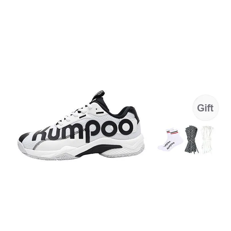 KUMPOO D72PRO Cushioning, Waterproof, And Breathable Coverage Support Badminton Shoes Unisex Black White-1
