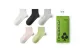 [5A Antibacterial Quarter Crew]White+Black+Light Gray+Sweet Pink+Fruit Green