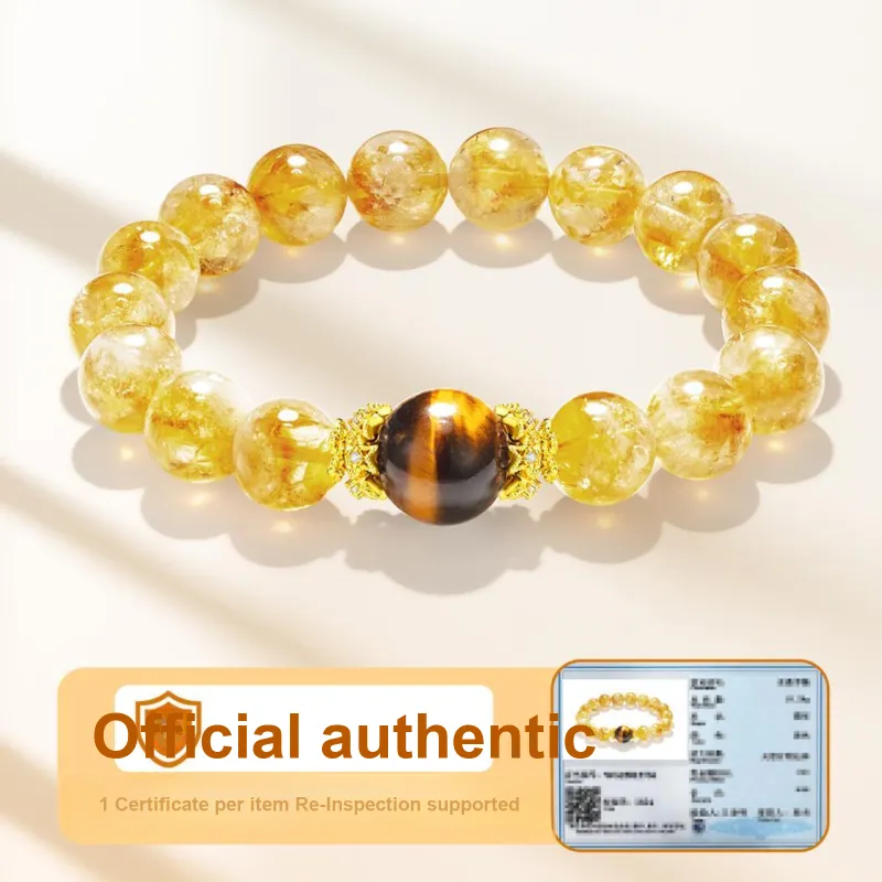 Jodie&Kevin Natural Citrine Bracelets Unisex-3