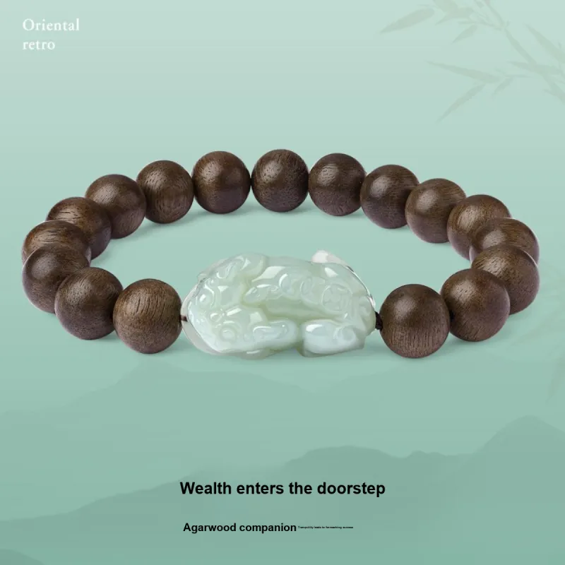 LAOMIAO Hetian Jade Bracelets Green Jade Women's-15