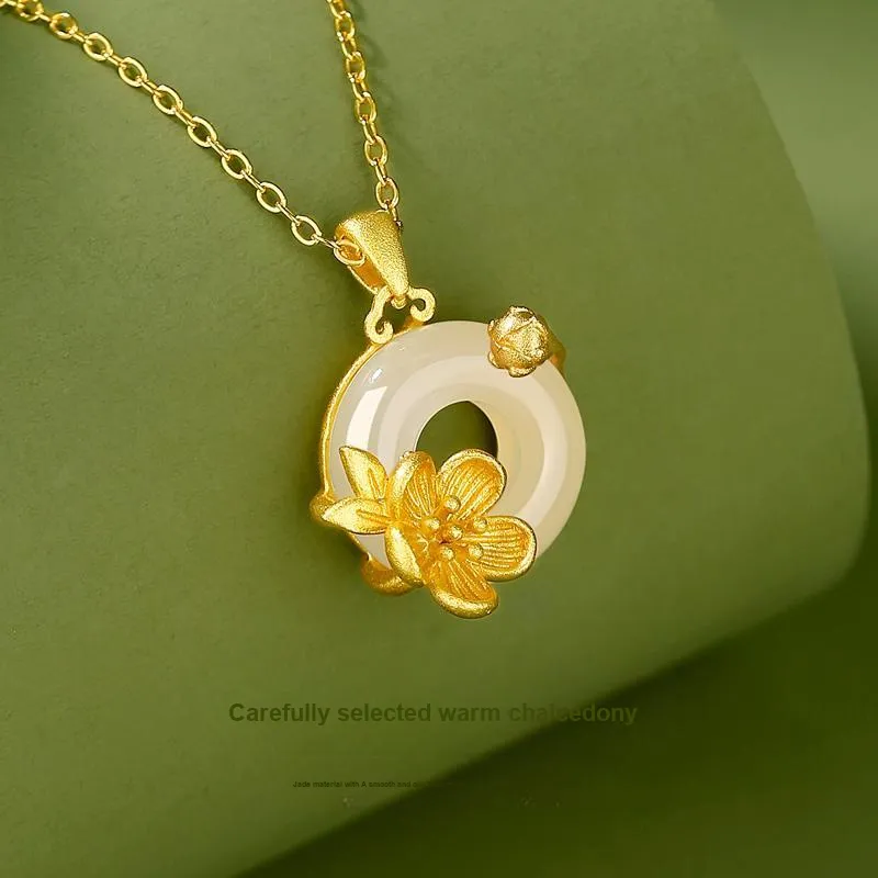 CHOW TAI KING Chalcedony Jade Necklaces Women's-40