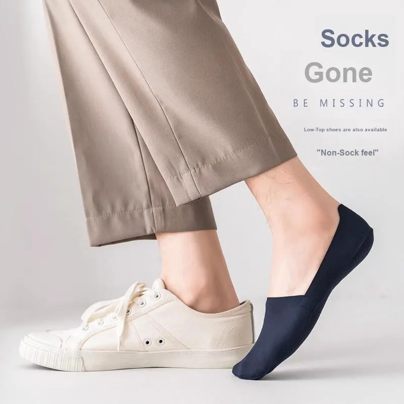H YXIANG No Show Socks Men's Box 5 Pack-3