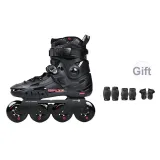 [36 Roller Skates/Black Red+Cobet Protective Gear]