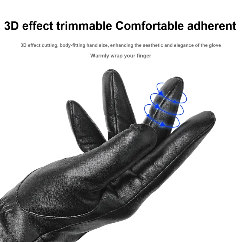 BISON DENIM Sheepskin Gloves Men's-4