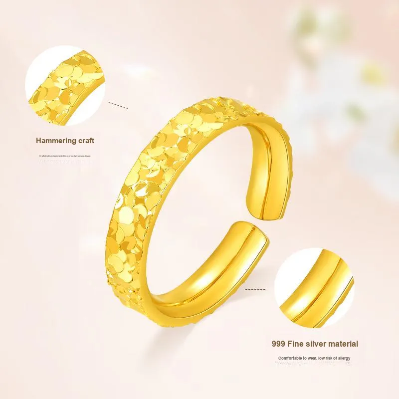 JINLIUFUJIXIANG Silver Of All Feet Rings Women's-2
