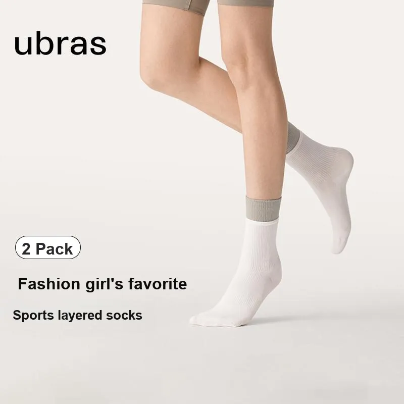 Ubras Mid Calf Socks Women's 2 Pack-8