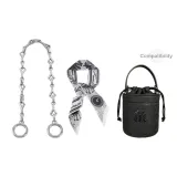 Y Silver Chain Portable 40cm+Butterfly Silk Scarf