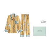 [Gift Box Set]Yellow Hollyhock Flower Women's Clothing Sets