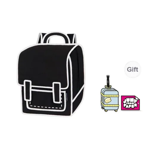 JumpFromPaper Polyester Comic Universe Backpack Large Size Unisex Black