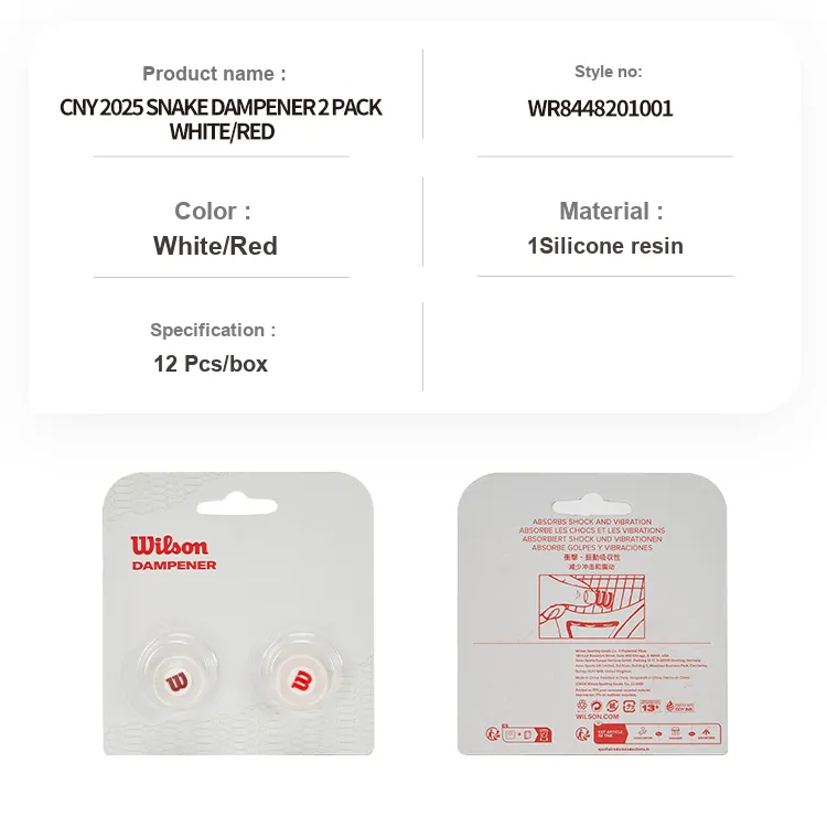 Wilson Tennis Racket Shock Absorbers Unisex White-3