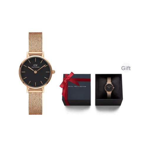 Daniel Wellington PETITE Кварцевые Женские Часы с Черным Циферблатом