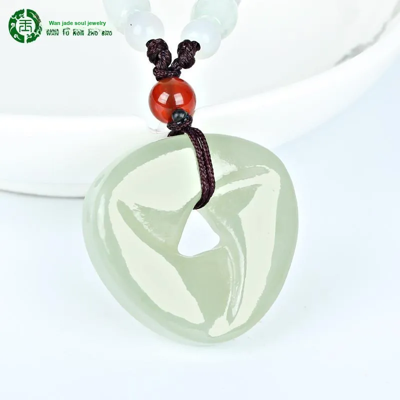 WANYUHUN Hetian Jade Pendants Green Jade Unisex-3