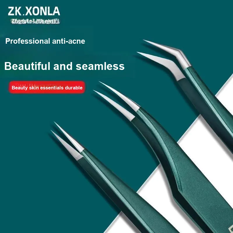 XIAOTIANLAI Ultra Sharp Cell Blackhead Tweezers Acne Extraction Tool Fat Granule Cleaning Device Acne Needle Cleanser-1