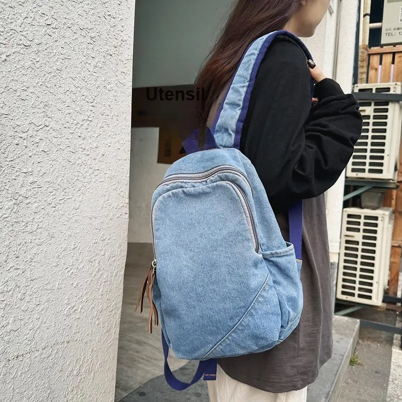 SUN ERATH&U Denim Backpack Unisex Multicolor-3