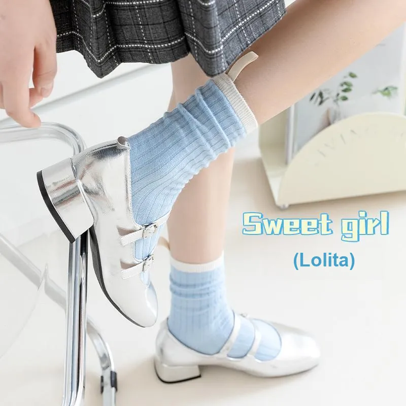MIIOW Mid Calf Socks Women's Shopping Bag 4 Pack-4