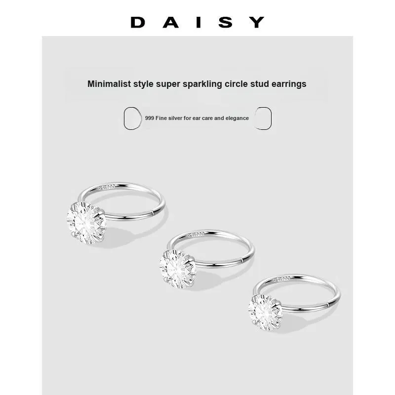 Daisy Dream Full Sterling Silver Earrings Women's-4