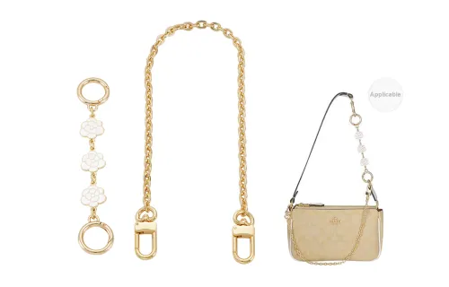 Lan Bao Fan Bag Accessories Coach Gold Decorative Chain+Camellia Extender Chain