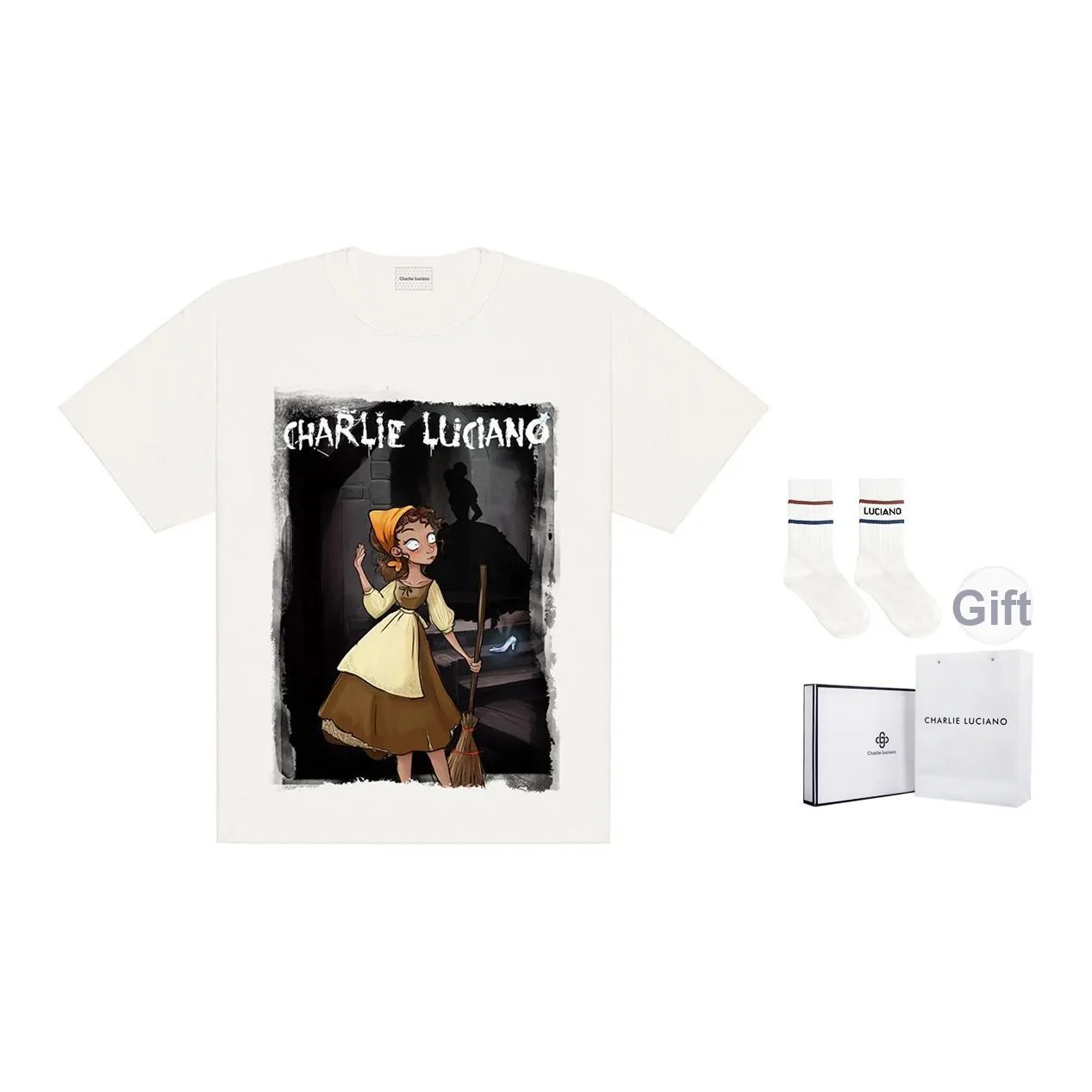 Charlie Luciano T Shirt Unisex White