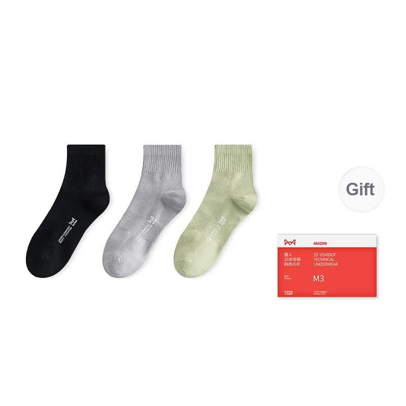 MIIOW Trend Party Series Mid Calf Socks Women's Box Of 3 Pairs-5