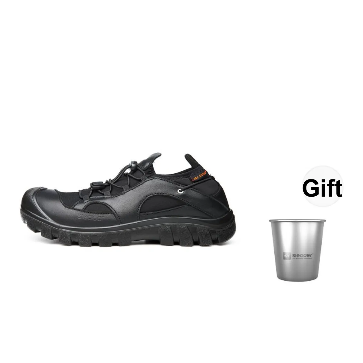 SLEADER Deep Water Cool Series Breathable And Wear resistant Low Top Outdoor Shoes Unisex Black