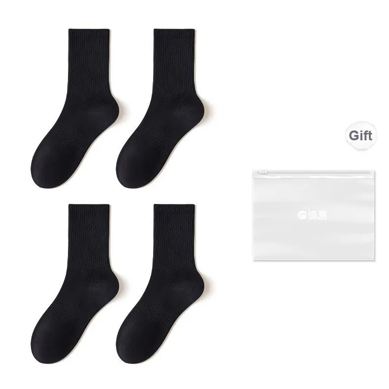 Temooues Mid Calf Socks Unisex Shopping Bag 2 Pack-6