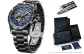 Black Case Blue Dial Steel Band[Belt Clothing Sets 22mm]