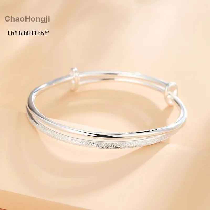 CHAOHONGJI 999 Fine Silver Sterling Silver Bracelets Women's-2