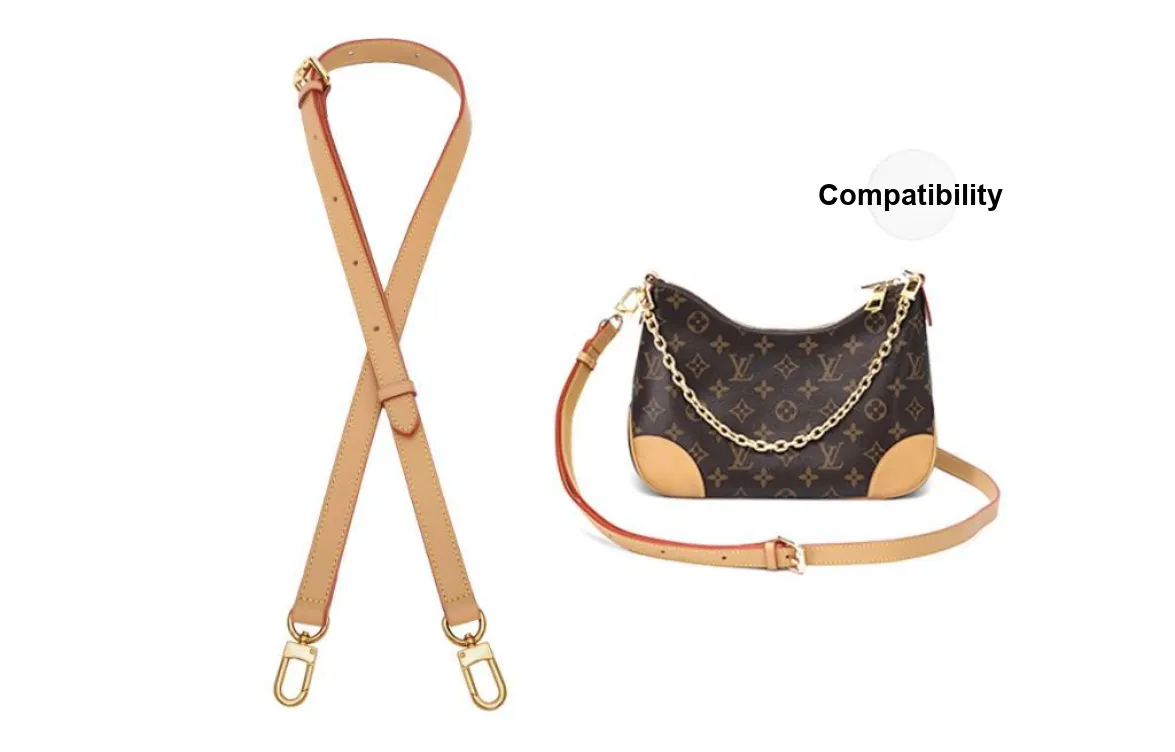 Lan Bao Fan Cow Leather 1.5cm Width, Crossbody Adjustable Bag Strap Women's Beeswax Color