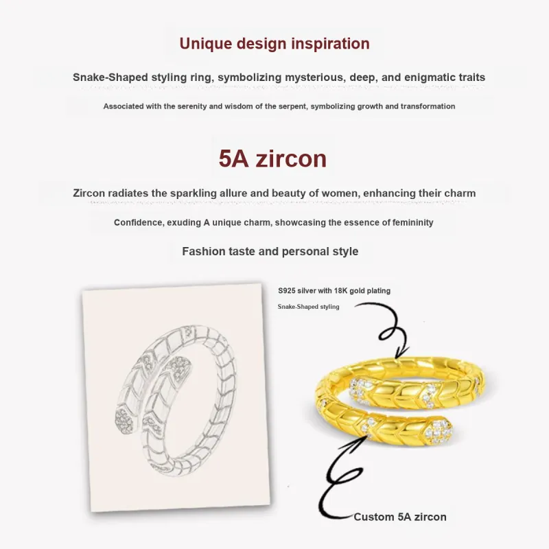 MITHAOL KUSC S925 Silver With 18K Gold Plating Rings Women's-2