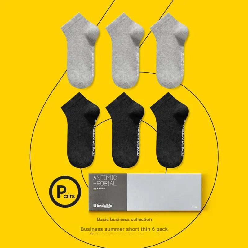 INVISIBLE Ankle Socks Unisex 6 Pack-2