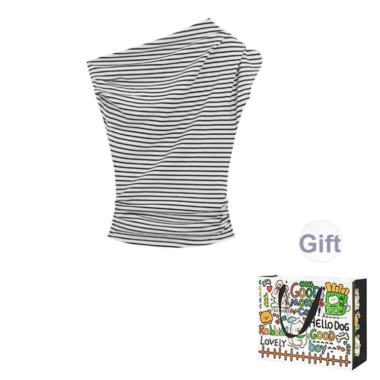 Dippanis T Shirts Women's Stripes Shopping Bag-1
