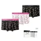 7A Mulberry Silk Antibacterial Breathable Seamless[Pink Black+Pink White+Black Gold]3-Pack Gift Box Set