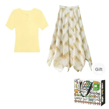 ZVJH Two Piece Skirt Sets Women's