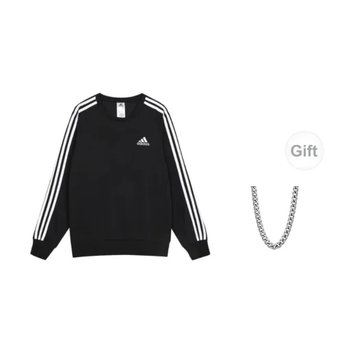 Adidas Sweatshirts Unisex Black With Free Necklaces